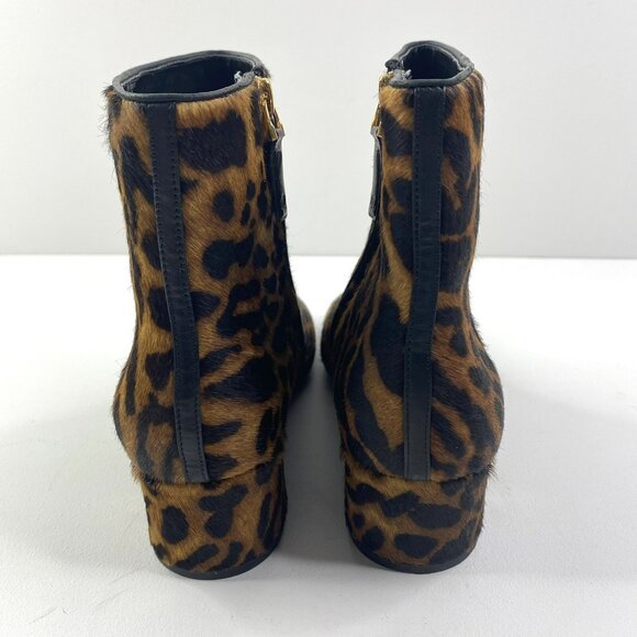 Lauren Ralph Lauren Boots Size 6.5 Welford Brown Ankle Calf Hair Animal Print - Picture 4 of 8